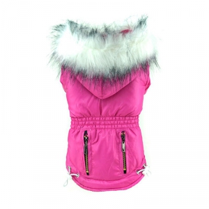 Zimní bunda pro malého psa růžová