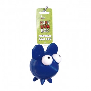 Latexová hračka pro psa Huhubamboo myš - modrá