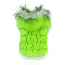 Zimní bunda pro psa prošívaná - zelená vel. S