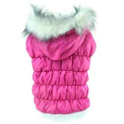 Zimní bunda pro psa prošívaná - růžová vel. XS