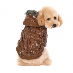 Zimní bunda pro psa hnědá - vel. XL