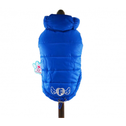 Outdoorová zimní vesta pro psa tm. modrá - vel. M (délka 30cm)