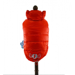 Outdoorová zimní vesta pro psa červená - vel. M (délka 30cm)
