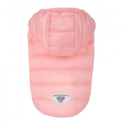 Outdoorová zimní vesta s kapucí lososová - vel. XS