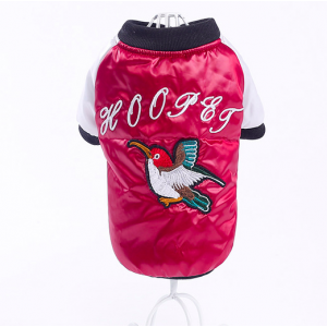 Luxusní bunda pro psa Bird red vel. M