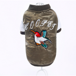 Luxusní bunda pro psa Bird khaki vel. M