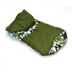 Bunda pro psa maskáčová zelená - vel. M