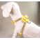 Luxusní postroj pro psa s kamínky - žlutý vel. XS