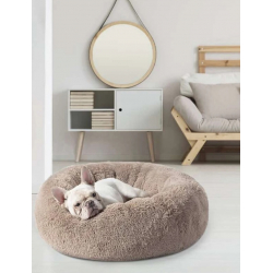 Luxusní pelíšek pro psa - čivavu, jorkšíra - hnědý - 50 cm